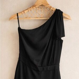 J.Crew One-Shoulder Black Jumpsuit – Size 8